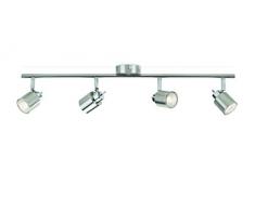 Philips meranti Lampe avec spots, sans ampoule, nickel 4 x 35 W Marrone spazzolato