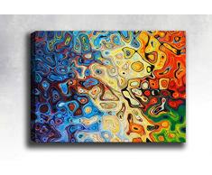 Bonamaison Peinture sur toile, multicolore, 70 x 100 cm - ConÃ§u et fabriquÃ© en Turquie