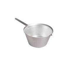 Pentole Agnelli Passoire en Aluminium avec poignée en Acier Inoxydable et Crochet, Argent, Acier Inoxydable, Silver, 30 cm