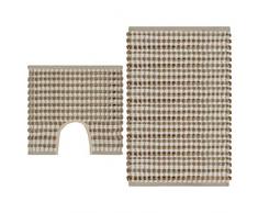 vidaXL 133219 Tapis de Bain tissÃ© Ã la Main en Toile de Jute pour Salle de Bain et Salle de Bain Blanc 52 x 83 cm