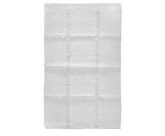 iDesign Grid tapis de bain doux, sortie de douche rectangulaire en coton, blanc