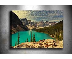 Bonamaison Peinture sur toile, multicolore, 40 x 60 cm - ConÃ§u et fabriquÃ© en Turquie