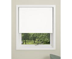 DEBEL - Mini Store dÃ©roulant 100% Polyester Uni - 100Â x 150Â cm - Noir, Tissu, Blanc, 120 x 175 cm