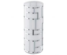 Eglo Lampe de table en acier, E27, chrome, 10,5 x 10,5 x 27 cm, Acier Verre, chrom, 10.5 x 10.5 x 27 cm, E27