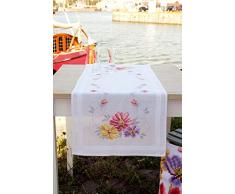 Vervaco Kit Chemin de Table Fleurs colorées