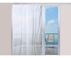 Soleil docre Panama Voilage en Coton avec NOUETTES 140x240 cm Panama Coton Blanc