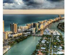 Papier Peint poster panoramique MIAMI CITY 4 x 2,70 m | Déco et photo murale XXL Qualité HD Scenolia