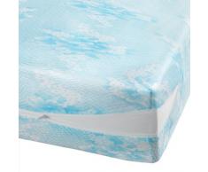 Douceur dIntérieur Rénove Matelas Polyester Maille Extensible Bleu 190 x 140 x 190 cm