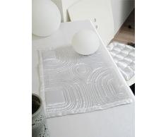 Soleil dOcre 841216 Satin Set de Table MatelassÃ© Polyester Blanc 40 x 30 cm