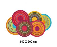Wash+Dry 75721 Tapis, Surface en Polyamide, Coloré, 140 x 200 cm