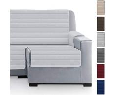 Eiffel Textile Couvre-canapé Long rembourré en Polyester Chaise Derecha 240 Gris Clair