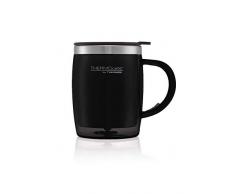 ThermoCafe 450 ML en Plastique et Acier Inoxydable, en pièces Mug de Bureau, Noir, 0.45L