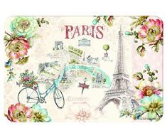 R2S 350PARF Set de Table Souple Paris for Ever, Plastique, Multicolore, 41x30x5 cm