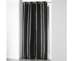 douceur dintérieur rideau a oeillets 140x240 cm shantung shana noir