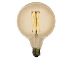 Led Zen LZG3041A Ampoule dÃ©corative LED Ã filament G125 E27 4W finition ambrÃ©e diamÃ¨tre 125 mm dimmable, Verre, 4 W