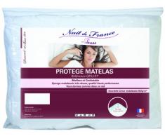Nuit De France 329374 120/190 Protège Matelas Coton/Polyester Blanc 190 x 120 x 1 cm
