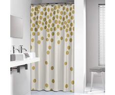 Sealskin Duschvorhang Spots Gold Rideau de Douche, PEVA, Or, 200 x 180 x 0,2 cm