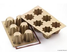 Silikomart 26.100.63.0063 SF100 Moule Forme Pandoro Taille Mini 6 CavitÃ©s Silicone DorÃ©