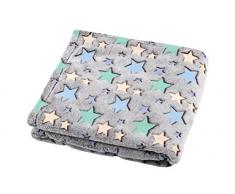 Lovely Casa Filante Plaid Phospho, Polyester, Multicolore, 160 x 130 cm