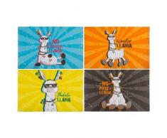 ootb Set de Table 4 pièces Lama en polypropylène