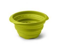 Zeal Stick Anti-Rayure Passoire Pliable (19,1Â cm/19Â cm), Coque en Silicone, Citron Vert, 22.5Â x 19Â x 4Â cm