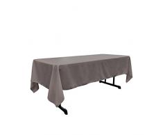 La Nappe rectangulaire en Lin Popeline Polyester, 60 par 126-inch, Gris foncé