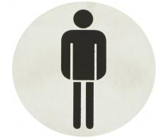 Blomus 68141 Signo Pancarte toilette hommes Acier Inoxydable Argent/Noir 8 x 8 x 0,3 cm