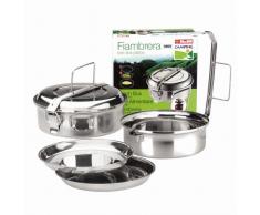 Ibili 720618 Boîte alimentaire avec 2 plats Inox 18 cm