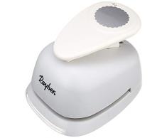 Rayher perforatrice cercle dentelé 20 x à ž 6 35 cm (2 1/2)  perforatrice dentelle pour toutes vos réalisations de faire-part, scrapbooking, carterie  perforatrice ronde aux bordures dentelées  orange