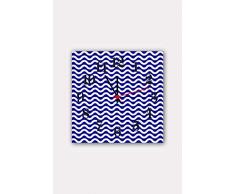 Bonamaison Horloge Murale en MDF, Multicolore, 30 x 30 cm