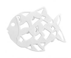 Wenko 3911015100 Set de 6 Autocollants AntidÃ©rapants Poisson, Plastique, Blanc, 12,5 x 4 x 13,5 cm