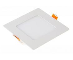 V-TAC SKU.4865 Downlight LED Plat CarrÃ© 6W VT-607, Plastique,et Autre materiaux, 6 W, Blanc, Hauteur x Largeur x Profondeur : 120 mm x 120 mm x 25 mm