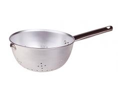 Unbekannt Passoire sphérique (Scaldapasta) dune épaisseur de 3 mm à la Tige Acier Tubulaire avec Crochet Diamètre cod.ALMA14028 280 mm Blanc