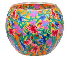 Him CC229 Fleurs dÃtÃ© Photophore Verre Multicolore