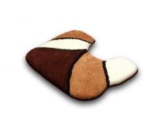 Vonella 14114 Domoe Tapis de salle de bain conforme Ã la norme ÃKOTEX 100 WC Vorleger mit Ausschnitt 60x50 cm chocolat