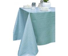 Calitex GOA Nappe en Toile CirÃ©e Rectangulaire PVC Bleu Paon 200 x 140 cm