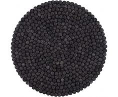 myfelt Hugo Feutre Boule-Coussin pour Chaise de/, Ronde, Laine Vierge, Anthracite, Ø 36 cm
