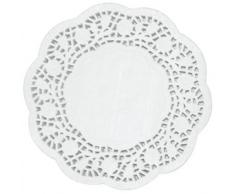 Winware papier Napperon rond - Couleur : Blanc. Diamètre : 240 mm (24,1 cm). Quantité : 250 (Motif rose napperons pour la nourriture et boissons dans des salles de thé de présentation, Cafã © S, hôtels, etc.)