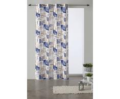 Martina Home Marine Rideau avec Oeillets, Tissu, 27Â x 2Â x 40Â cm 27x2x40 cm Bleu