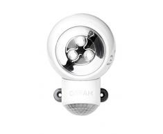 LEDVANCE GADGET SPYlux + Détecteur de Mouvement et Crépusculaire (Piles incluses) | Luminaire Mobile à Pile | Blanc | 0,3 Watts - 17 Lumens | Blanc Chaud | Etanche IP43