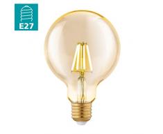 Eglo 11522Â une ampoule + LED Ambre G95Â E27Â 4Â Watts 2200Â K E27, en verre jaune