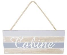 GÃ©nÃ©rique 0375 Plaque de Porte, Bois, Bleu, Gris, Blanc, 20 x 0,6 x 8 cm