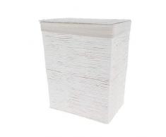 Compactor Home RAN8445 Panier Ã Linge Gamme Kino, Papier, Blanc, 41 x 31 x 50 cm