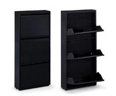 Dcasa Lot de 3 tiroirs en métal pour Chaussures, Accessoires de Rangement pour Armoire, Articles pour la Maison, Unisexe, Adulte, Couleur Unique