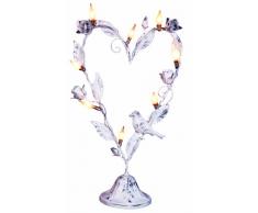 Star 159-64 Chandelier Rosetta Bird 8 lumières, matériel: métal, Couleur: Blanc/Rose Fuchsia, ca. 45 cm x 28 cm Boite coloré