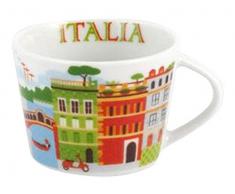 Home European Tasse Ã cafÃ© sans Soucoupes 100Â CC, Porcelaine, Multicolore, 9Â x 7Â x 5Â cm