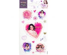 NOUVELLES IMAGES 75007558 Violetta Ensemble DE 14 Mini Autocollants PVC Multicolore 14,5 x 7,8 x 0,1 cm