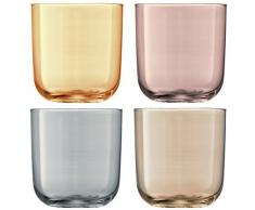 LSA International 420 ML Gobelet à Pois métallique, Assortis (Lot de 4)