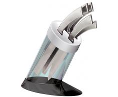 Bugatti GLNU-02195 Glamour Table Bloc de 5 Couteaux SAN Noir 14 x 26 x 33 cm