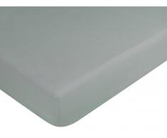 VENT DU SUD Drap Housse, Coton, Acier, 190x90x30 cm